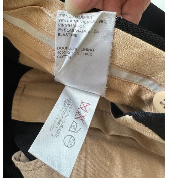 Chloe Black Wool Dress Slacks Slash Pockets Front Zip Trouser Pant 36 / 4 - Picture 8 of 12